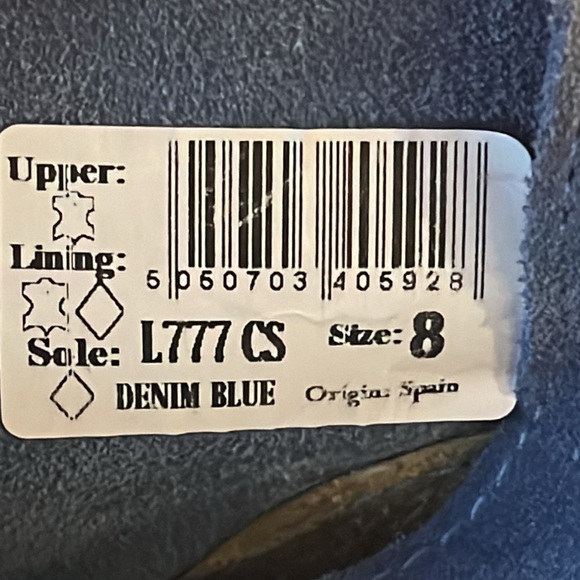 Roamers Denim Blue L777 Real Suede Leather 2 Eye Round Toe Overstitching Size 8 - Picture 13 of 13